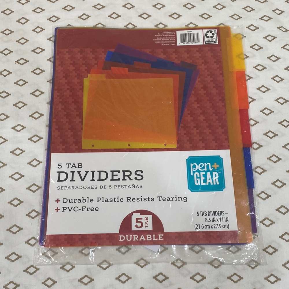 ‼️NWT‼️ 5 Tab Dividers- PEN+GEAR